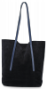 Kožené kabelka shopper bag Vittoria Gotti tmavo modrá V6590C